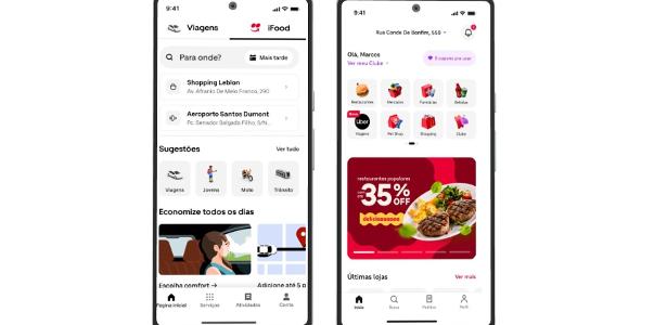 Agora iFood e Uber vão aparecer um no app do outro; entenda Agora iFood e Uber vão aparecer um no app do outro; entenda