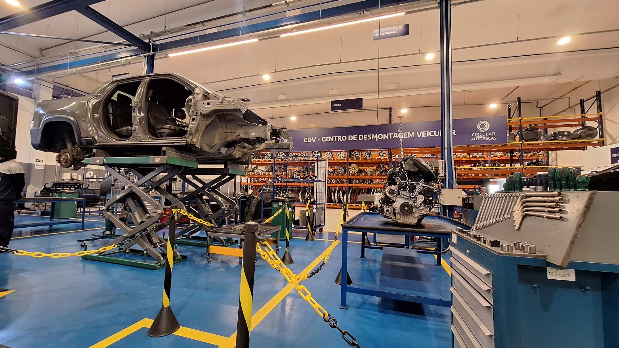 Dona da Fiat inaugura desmanche veicular e vende peças por menos da metade do preço