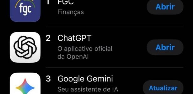 FGC desbanca ChatGPT e Gemini e vira app mais baixado do Brasil